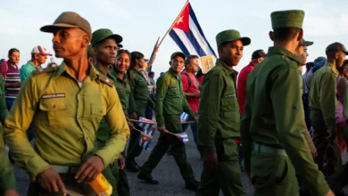 El viernes por la mañana comenzaron las celebraciones del Primero de Mayo en La Habana. Créditos: Lisette Poole para The New York Times